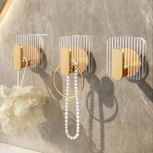 acrylic bathroom hooks clear gold wall hook luxury key bag holders punch free home organization and storage bathroom organizer